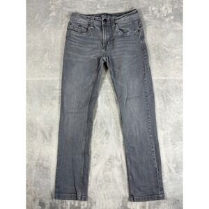Free Planet Jeans Men's 28x29 Gray Denim Stretch Straight‎ Leg Retro